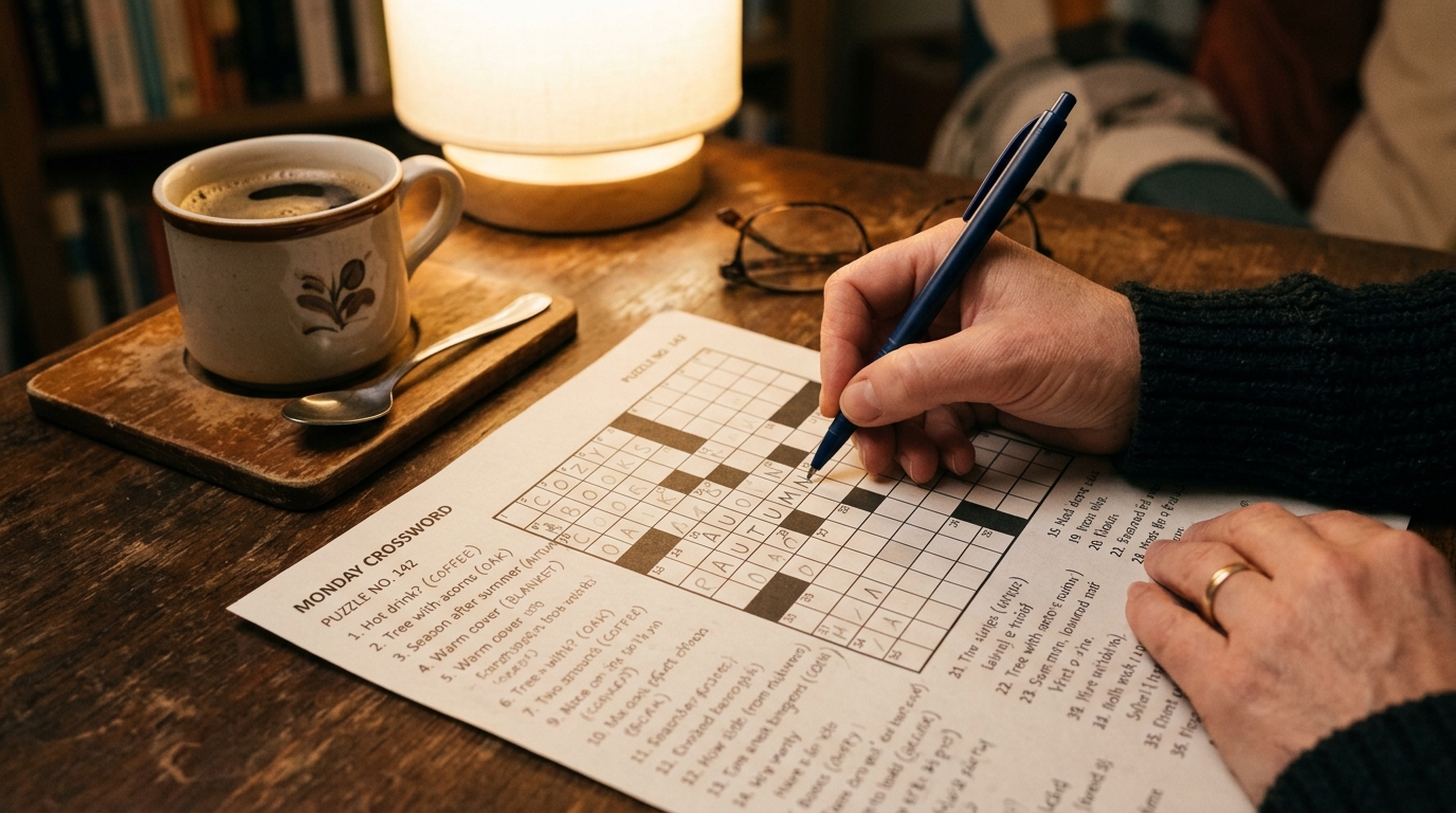 crossword solving rhythm illustration for USAToday Crossword