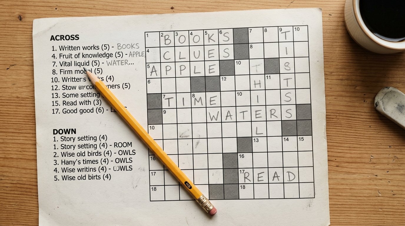 Crossword solving routine illustration for USAToday Crossword